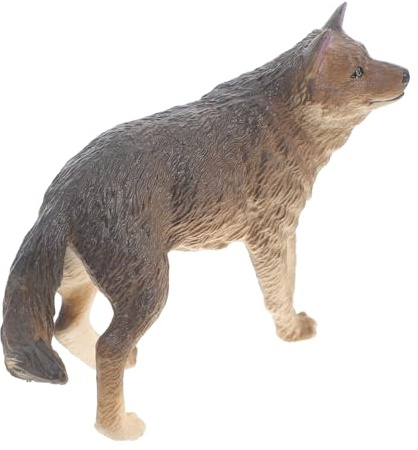 Toddmomy Statue De Loup Réaliste Plastique Décoration Animale Miniature Debout Stable Ornement De Faune pour Intérieur Et Extérieur Cadeau Éducatif pour Garçon Fille Et Collectionneurs