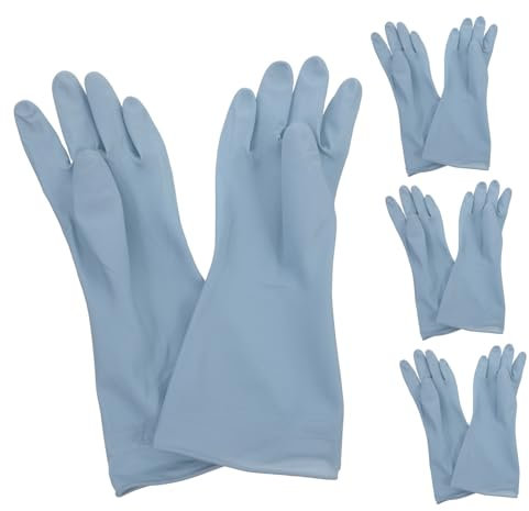 GAROZATION 4paare Wasserdichte Geschirrspülhandschuhe Reinigungshandschuhe Für Küche Wäsche Und Garten Rutschfest Und Hautfreundlich