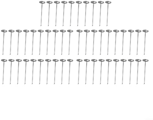 Lot de 50 clous de jardin galvanisés robustes pour paillage efficace et fixation du tissu (10,16 cm)