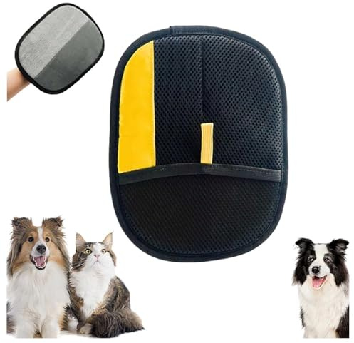 HINNVCL Tierhaarentfernungshandschuh für Katzen und Hunde, effiziente Fellpflege-Handschuhe für Tierhaare, Katzenpflege-Handschuhe zur Haarentfernung, wiederverwendbarer Katzen- und Hundehaarentferner