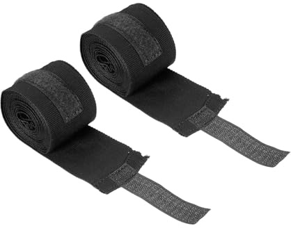 Fasce Boxe Elastiche 3 Metri – Bendaggi Mani Uomo e Donna per Pugilato, MMA, Kick Boxing, Muay Thai – Protezione Nocche e Polso Chiusura a Strappo Traspiranti e Resistenti 2 Pezzi Art.94714 (Nero)