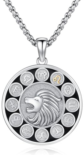 KQ&TTENG Collier avec pendentif signe du zodiaque en argent sterling 925 - Douze constellations - Bijou astrologique - Noël - Anniversaire - Pour homme et femme, Argent sterling