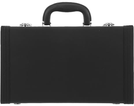 Yardwe Klarinettenkoffer mit Schnappverschluss Tragbare Aufbewahrungsbox für Musikinstrumente Schwarze Hartschalen-etui für Klarinette Wasserdichtes Zubehör-organizer