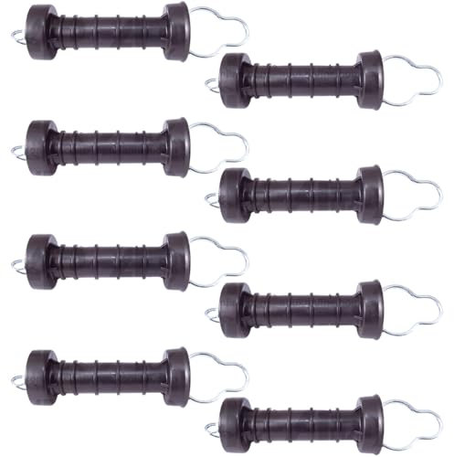 8x HD Electric Fence Loop Hook Gate Handle Spring Inside Insulator Fencing Poly