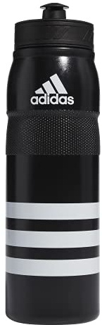 adidas Stadium 750 ML (26oz) Plastic Water Bottle,Black/ White,ONE SIZE