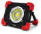 Velamp IR827 Lampe de Travail, projecteur de Chantier LED Rechargeable 1200lm, 20W, Support Pliable. avec Power Bank. pour Le Bricolage, Garage, randonnées, Camping, Aluminium, 20 W, Rouge