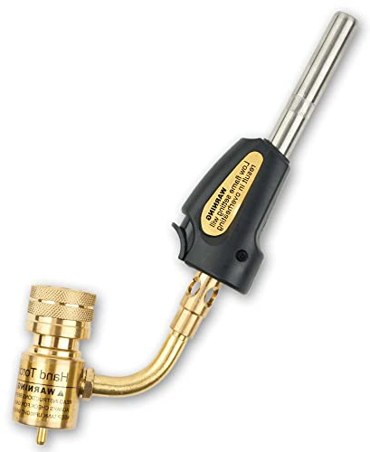 Self-Ignition Stainless Steel Head MAPP Gas Torch 360° Swivel For Soldering, brazing