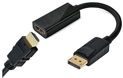 SIMPLETEK Cable adaptador adaptador Display Port macho a HDMI hembra + cable HDMI macho de alta definición multimedia Interface
