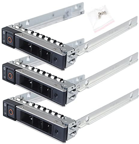 Heretom 3uds Bandeja de Discos Caddie 2,5 DXD9H para DELL 14G 15G 16G | Bandeja Caddy Disco Duro 2.5 SFF Hot Swap DXD9H 0DXD9H Compatible con Servidores Dell PowerEdge R740 R750 R760 SATA SAS NVMe