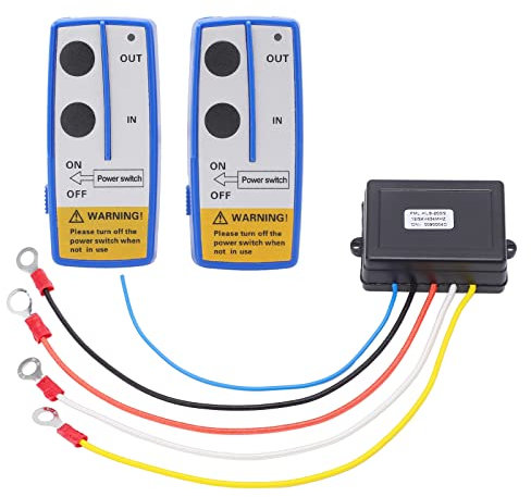 12V 24V Recovery Wireless Winch Remote Control Kit for Truck ATV SUV 75ft Universal Mini Car Winch Wireless Remote Control Switch Set 2 Remote Control Kit Handset Switch Controller