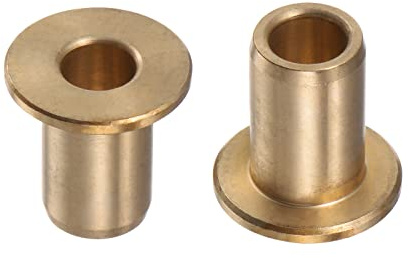 QUARKZMAN 2 Stück Flansch Gleitlager Hülse 8mm Bohrung 12mm AD 20mm Länge 2mm Flansch Dicke Bronze Buchse Selbstschmierende Gleitbuchsen Hülse für Industrielle Anlagen