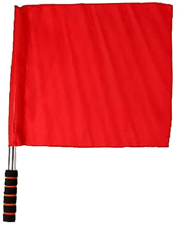 JISADER Bandiera Dell'arbitro Bandiera a Mano Bandiera della Sicurezza Stradale Bandiera di Segnalazione per Giochi Universitari Traffico Attrezzature per Cam, Rosso