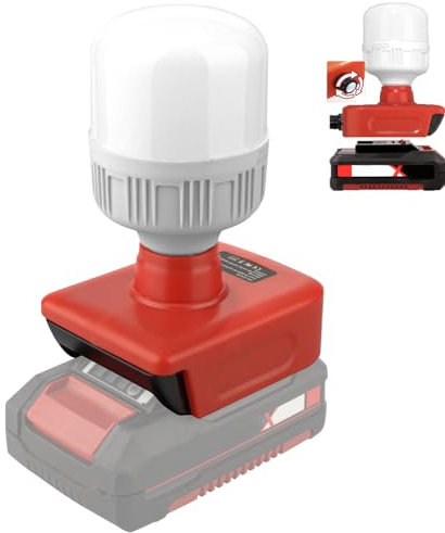 TPDL 12W Cordless LED Work Light for Einhelll 18V PXC Power X-Change Battery, Portable Flashlight Job Site Tool for Einhelll, Lamp Flood Light Spotlight for Repairing/Camping/Emergency