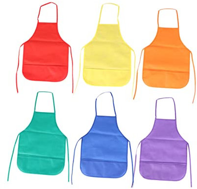 LIFKOME 6St Künstler Kunstfarbe Schürze weißes Arbeitskleid Kinderkittel Malschürze für Kleinkinder Backschürze Kunstmalerei Schürze Kochschürze Mädchen Overall malen Arbeitskleidung Junge