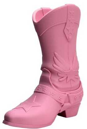 Cowboy Boot Vase for Bouquets – Western Flower Vase – Coastal Cowgirl Room Decor – Rustic Horse Boot Centerpiece – Cowgirl Aesthetic Home Decoration – Country Western Party Table Decor(Pink)