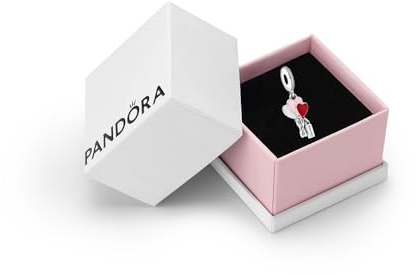 PANDORA Moments, Birthday Balloon Dangle Charm, Gift Box | Sterling Silver Balloon Charm With Hand-Applied Enamel & Engraved Happy Birthday, Cubic Zirconia-Lined Bail
