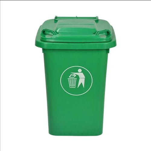 TINGMIAN Poubelles Cuisine Poubelles D'extérieur Pied Industriel avec Couvercle, Poubelles Commerciales D'extérieur Plastique Grande Capacité, Poubelles Recyclage Déchets(100L)