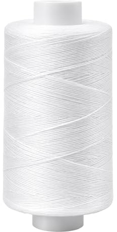 500m Sewing Thread, Strong Multipurpose General Application Thread, for Clothes Attaching Buttons, Repairs, Sewing Machines and Arts and Crafts (1pc White Spool)