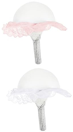 SEWACC Künstlicher Blumenhalter Für Hochzeiten Brautsträuße Schaumstoffe Blumenstraußhalter Blumenstraußgriffe Spitzendesign Leicht Sicher Für Blumenarrangements 2 Stück