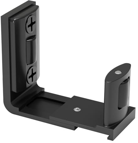 TSMST Scheunentor-Bodenführung für Wand/Tür, verstellbare Schiebetür-Bodenführung, schwarz,Türstopper für Türen mit einer Dicke von 25–48 mm
