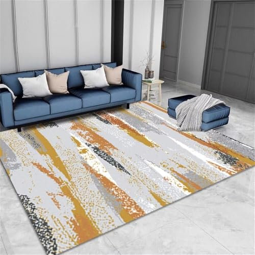 RUGMRZ Balkondekoration Moderne Geometrie, Mode, Einfachheit, Wohnzimmer, Sofa, Schlafzimmer, Anti-Rutsch Küchen Teppich Grau Teppich Eingangsbereich Teppich Fixierung 120X160CM