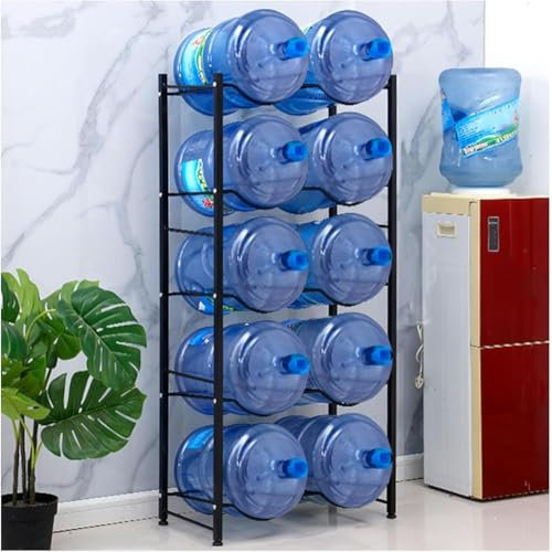 Estante de almacenamiento apilable para botellas de agua, soporte para jarras de agua de 3 niveles, organizador de botellas de agua, organizador de botellas de agua, organizador de jarra de agua