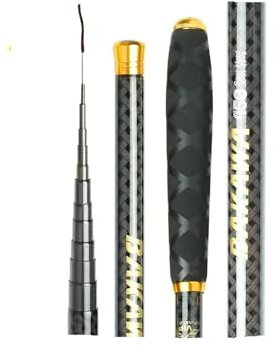 TUOYDJA Fishing Rod,Angeln Rute Hand Angelrute Teleskop 2,7 M/3,6 M/4,5 M/5,4 M/6,3 M/7,2 M Stream Pole Mini Reise Pesca(5.4 m)