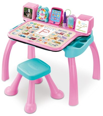 VTech Magi Interaktiver Schreibtisch und Musik, 6 in 1, Rosa