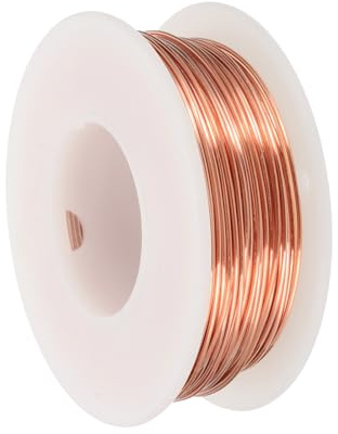 PATIKIL Alambre De Cobre Puro 99.9% Para Fabricación De Joyas, Calibre 21 (0.7mm) Alambre Artesanal De Cobre 100 Pies Suministros Para Elaborar Coronas Jardinería