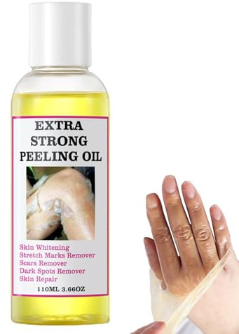 Peeling Körper Öl, Für Dunkle Haut, 110ml, verbessert dunkle Flecken, Glatte Haut und strahlender Teint, Körperpflege für Männer Frauen