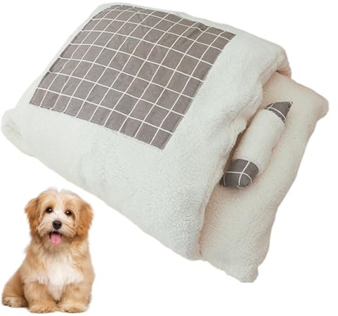 jamgeery Sac De Couchage pour Chat,Pochette de Lit Caverne pour Maison Lavable,Sac De Couchage pour Chien Partiellement Fermé | pour Chaton Usage en Intérieur Et en Extérieur À La Maison Hiver Temps