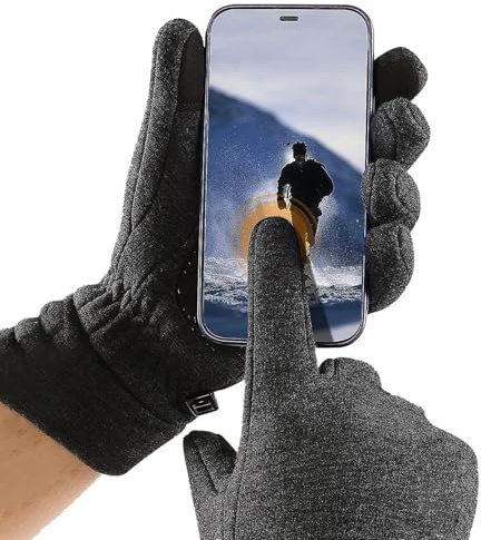 Générique Gants d'hiver Hommes - Tactile Doublé Polaire Imperméable au Vent | Gants d'hiver avec Doigts Tactiles - pour Course Équitation Escalade Chasse Sports Randonnée Camping Pêche Femmes