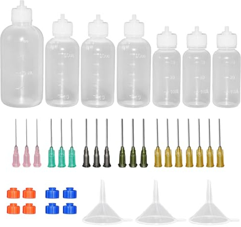 YCHUCH Kit di applicatori di vernice multiuso per vari contenitori dispenser per colla per modellismo e applicazione artigianale Set di bottiglie