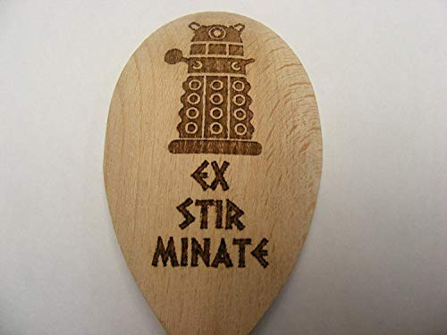 „Dalek Doctor Who“-inspirierter Holz-Kochlöffel, Holz, Küche, Kochen, Geburtstagsgeschenk, Dr-Who-Fan, Laser-Gravur