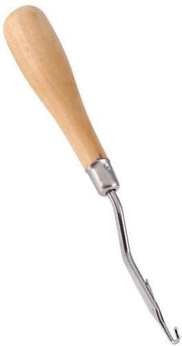 Bent Latch Hook Crochet Needle Hook Tool Fare Da Maglia in Legno, 16 cm