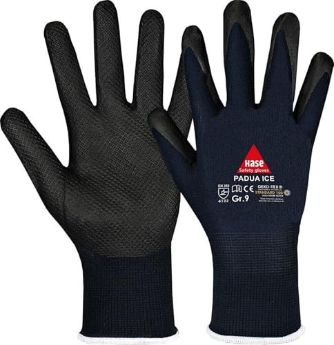 Hase Montagehandschuh Padua ICE, aus Multilayer Nitril und Nylon Strickgewebe, dies bietet eine hohe Weiterreißfestigkeit, er hinterlässt keine Fingerabdrücke (144, 11)