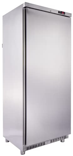 METRO Professional Congelador GFR 4600S, acero inoxidable/ABS, 78 x 74 x 192.5 cm, 511 L, refrigeración estática, 145 W, con cerradura, plata, ideal para hosteleria