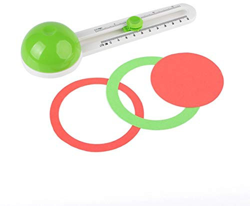 FIYSON Kreisförmiger Papierschneider Paper Cutter, Rotary Kreisschneider Scrapbooking-Werkzeug Schneider für Kunst und DIY Handwerk, Kartenherstellung (GrüN)