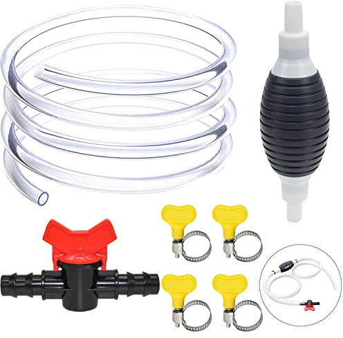 Pompe Manuelle Carburant pour Auto 2M Pompe de Transvasement pompe a Siphonner Universelle pour Carburants Huile Eau Automobile
