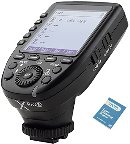 Godox XPro-S TTL Wireless Flash Trigger Compatible for Sony Cameras | 2.4G,1/8000s High-Speed-Sync,Convert-Manual TCM Function, Large LCD Screen Flash Transmitter,5 Dedicated Group Bottons