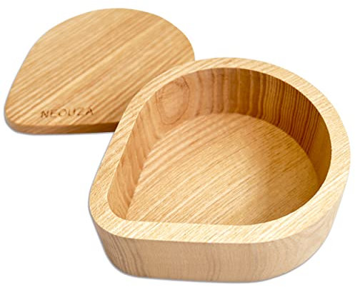 NEOUZA Coffee Round Paper Filter Holder Puck Screen Container for Espresso Machine Portafilter Moka Pot AeroPress, White Ash