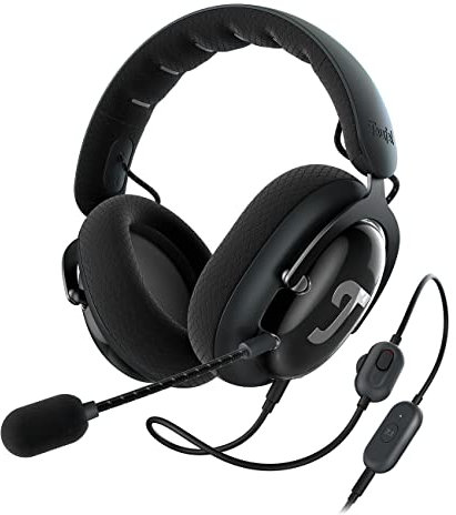 Teufel ZOLA Gaming Kopfhörer mit 7.1 USB-Soundkarte, DTS Headphone:X® 2.0 Surround Sound,Einstellbarer Mikrofonarm mit HD-Kondensator-Mikrofon, PC, Bequeme Passform - Schwarz