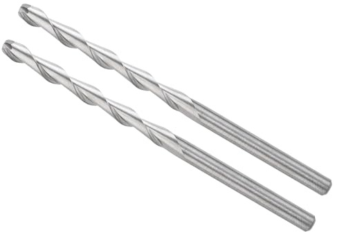 CoCud Fresas de Extremo En Espiral Vástago de 1/8 (3.175mm) x 32mm Carburo Sólido de 2 Flautas para Fresadoras CNC - (Uso: para Contrachapado Madera Dura Plástico) 2 Piezas