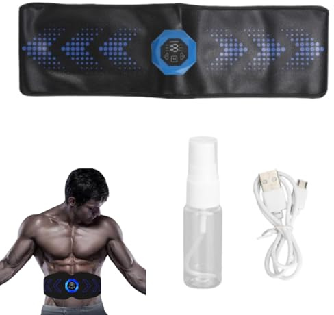Cintura Elettrostimolatore per Addominali, Elettrostimolatore Muscolare, Patch di tonificazione addominale elettrica Modalità di regolazione Forza Adesivo fitness per allenamento muscolare addominale