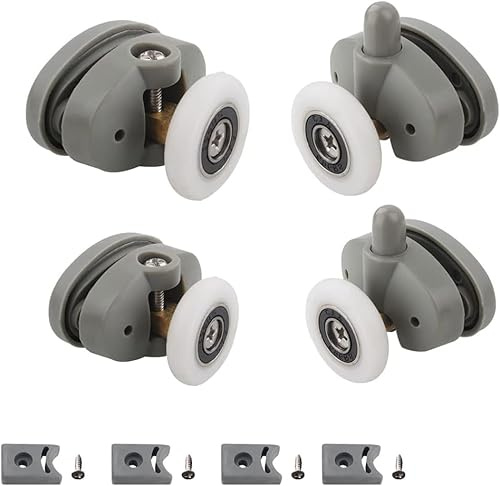 YUANQIAN Rollen für Duschtüren, Edelstahl, Durchmesser 25 mm, 4 Stück (25mm-4pcs)