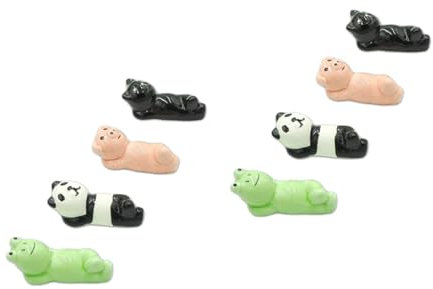 Amosfun 8 STK Essstäbchenständer tiermotive genschenkideen tischdeko esstisch Keramik Besteckhalter Löffelablage Panda-Essstäbchenhalter Essstäbchenhalter aus Keramik Stäbchen ruhen
