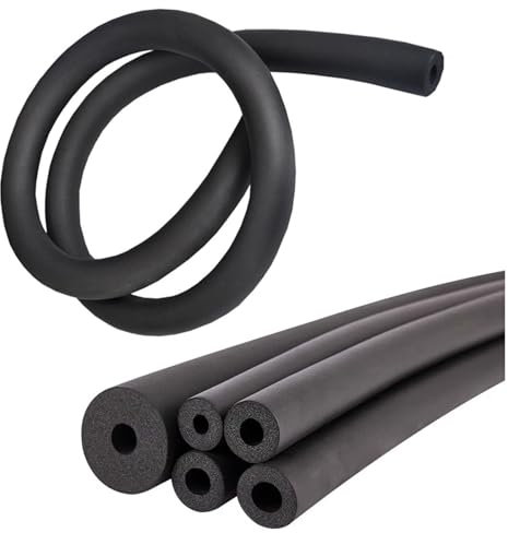 Generisch Rohrisolierung Kautschuk Isolierschlauch ID 6mm 13mm 16mm 20mm 25mm 32mm 43mm 50mm 63mm 76mm 90mm Isolierschlauch Schwarz(43.0 mm x 15 mm x 1.8 m)