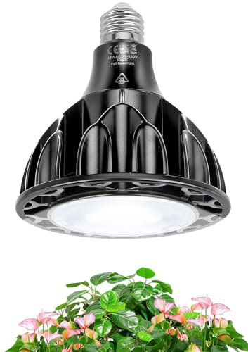 36W Lampe LED pour Plantes D'intérieur, 6000K Lampe Horticole LED, Lampe de Culture Plante À Spectre Complet, E27 Lampe Plante Interieur Détachables pour Germination Croissance Floraison Végétale