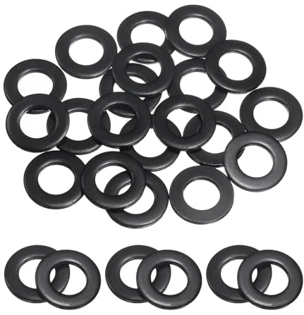 QUARKZMAN 20 Pcs Arandelas Planas De Acero Inoxidable M10, 10mm DI x 20mm DE x 2mm De Grosor, Arandelas De Metal Chapadas En Zinc Negro Para Tornillos Y Pernos