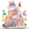 Randomgo 11 Pezzi Decorazioni Torta Compleanno Principessa per Ragazza, Topper Torta Compleanno Principesse, Happy Birthday Decorazioni Torta, Cake Topper per Festa di Compleanno Bambini (A)